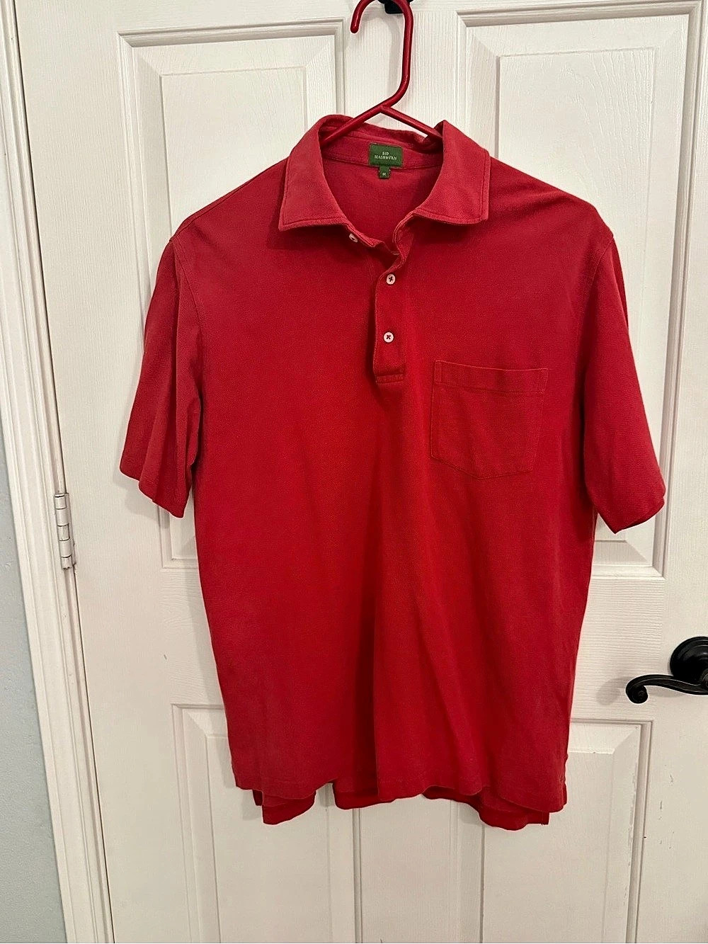 SID MASHBURN Men's Polo Shirt in Red Size Medium